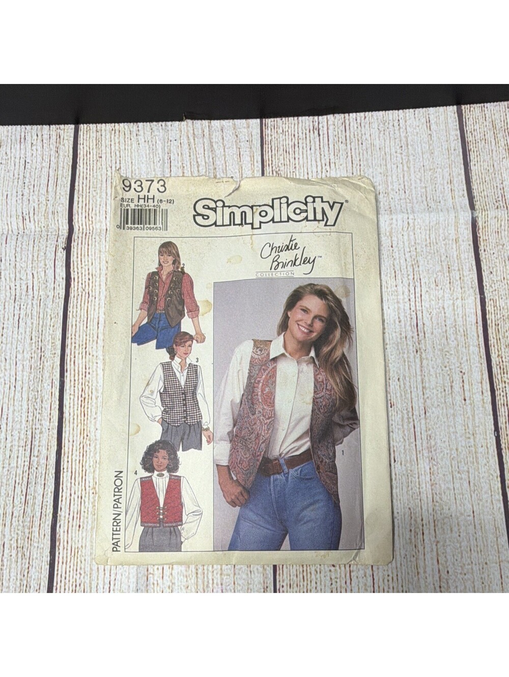 Simplicity 9373 Vintage 1990s Uncut Misses Petite Vest Pattern Size 6-12